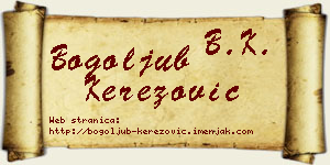 Bogoljub Kerezović vizit kartica